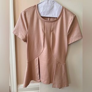 BCBG Blush Peplum Top - Size S